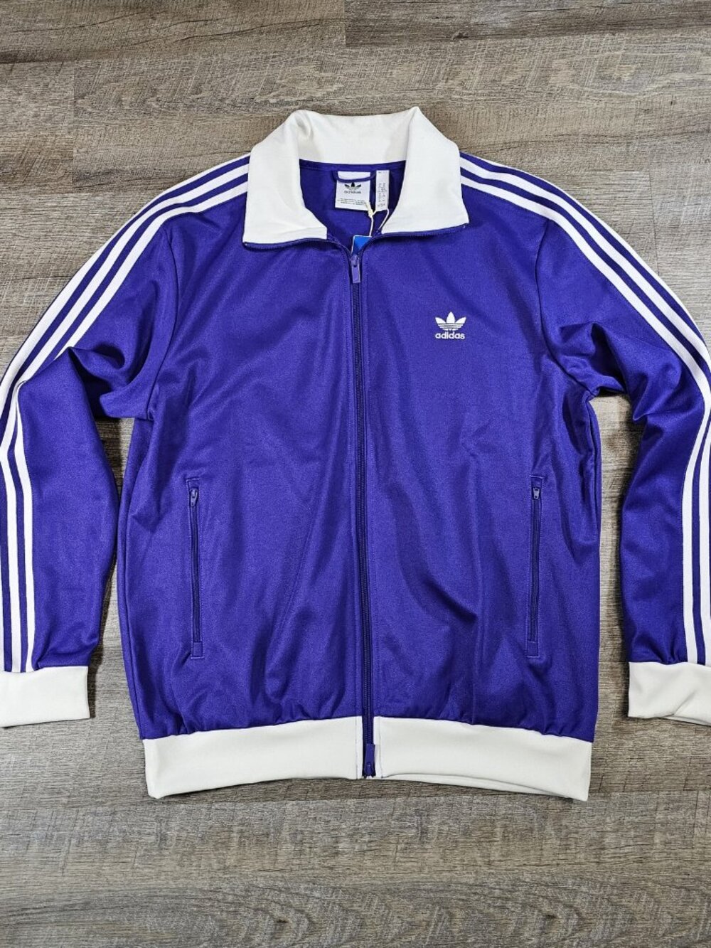 adidas Originals Beckenbauer Track Jacket Mens XL Purple Energy Ink NWT